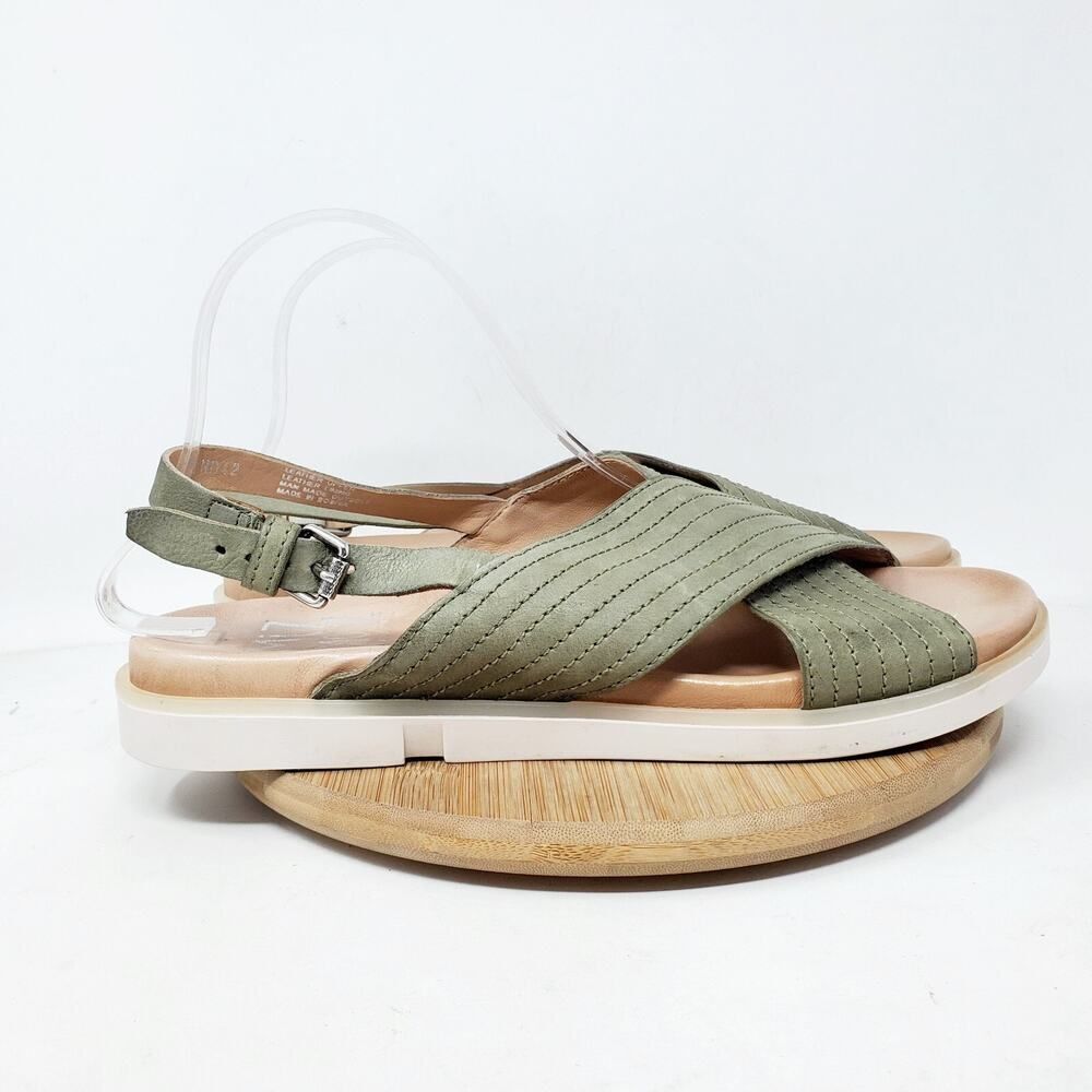 Miz Mooz Sandals Womens 42‎ Sage Green Leather Heel Strap Boho Summer Kind Shoes